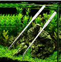 2PCS 27CM AQUARIUM STAINLESS STEEL TWEEZERS