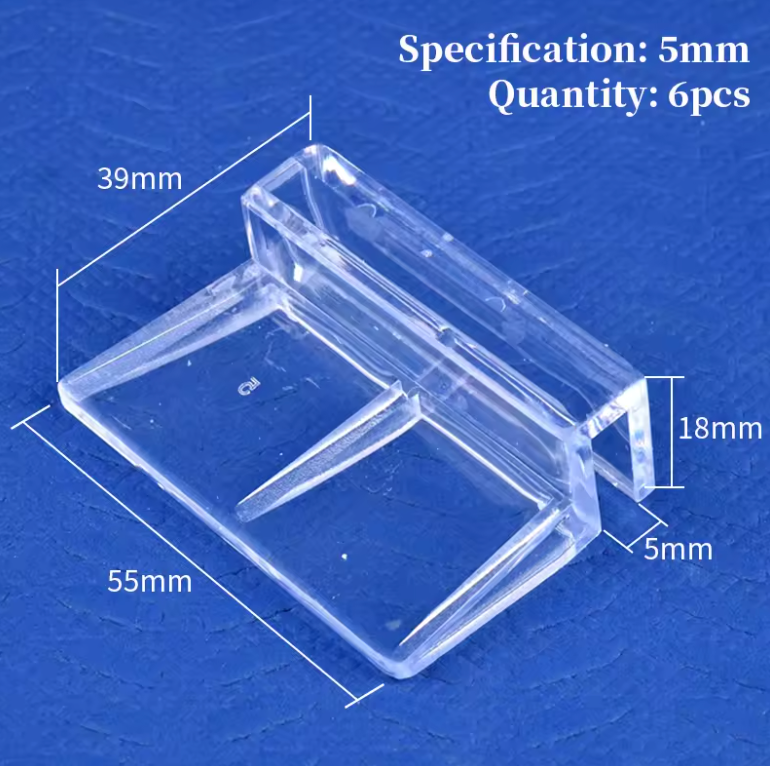AQUARIUM LID CLAMP ACRYLIC PLASTIC 4/6/8PCS