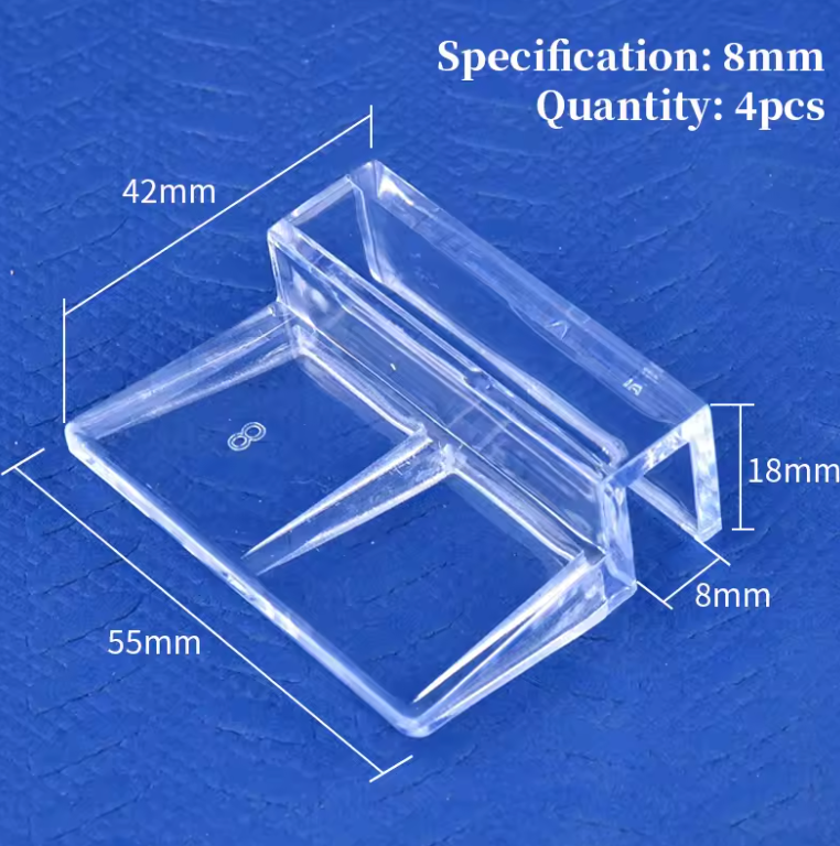 AQUARIUM LID CLAMP ACRYLIC PLASTIC 4/6/8PCS