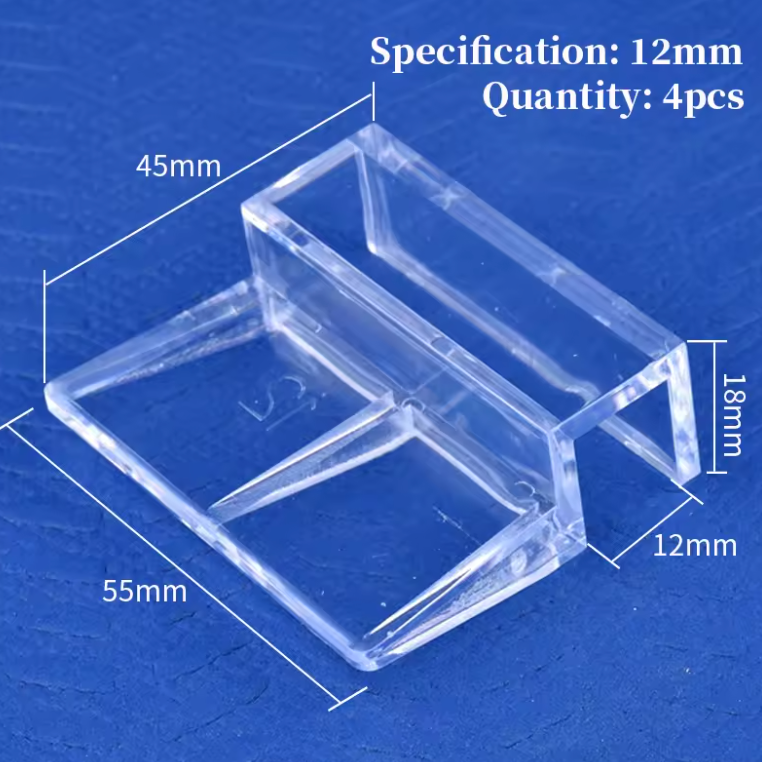 AQUARIUM LID CLAMP ACRYLIC PLASTIC 4/6/8PCS