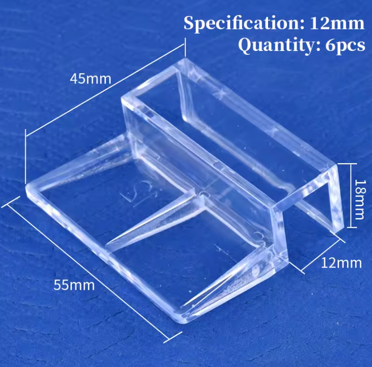 AQUARIUM LID CLAMP ACRYLIC PLASTIC 4/6/8PCS