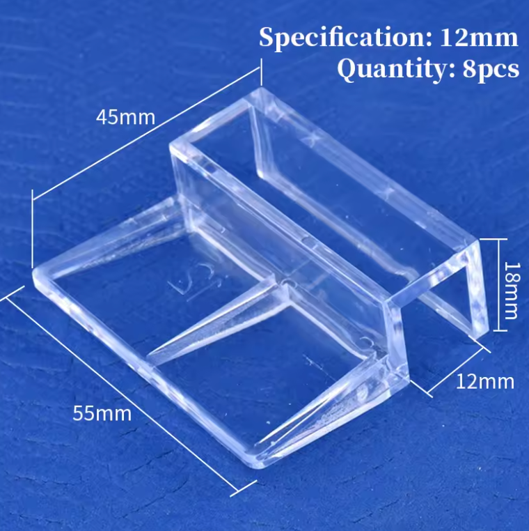 AQUARIUM LID CLAMP ACRYLIC PLASTIC 4/6/8PCS