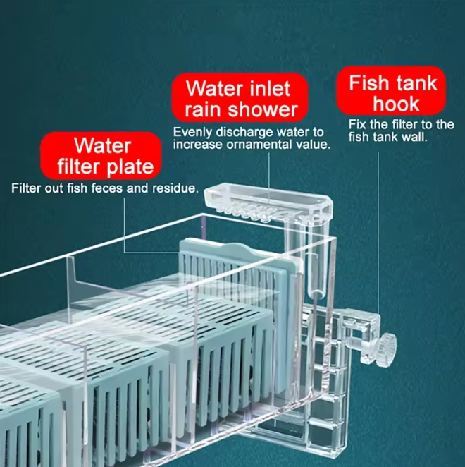 PREMIUM MULTI-BOX AQUARIUM HANG ON BACK FILTER