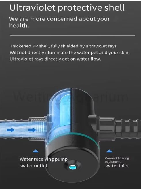 Aquarium UV light steriliser