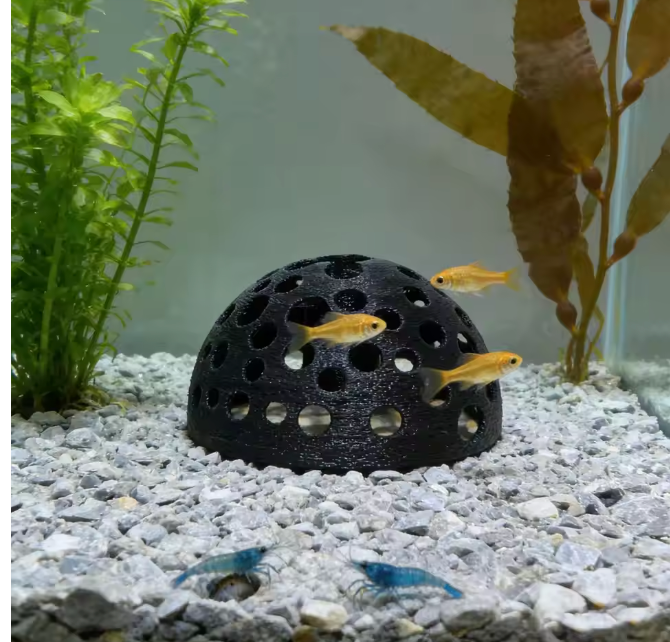 Aquarium resin shrimp cave