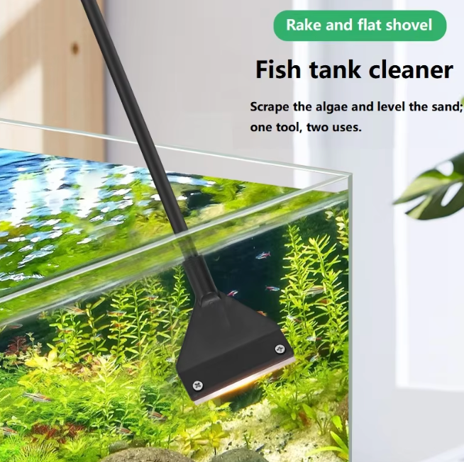 AQUARIUM 2 IN 1 ALGAE SCRAPER AND SUBSTRATE LEVELER