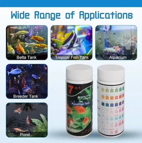 7 IN 1 AQUARIUM TEST STRIPS FRESHWATER