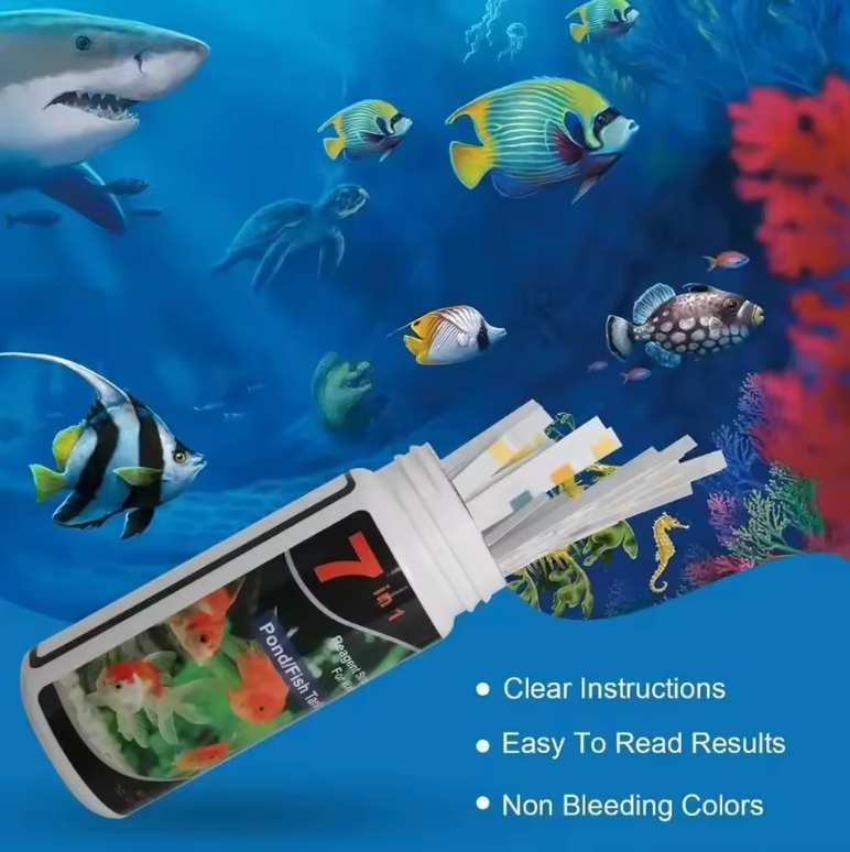 7 IN 1 AQUARIUM TEST STRIPS FRESHWATER