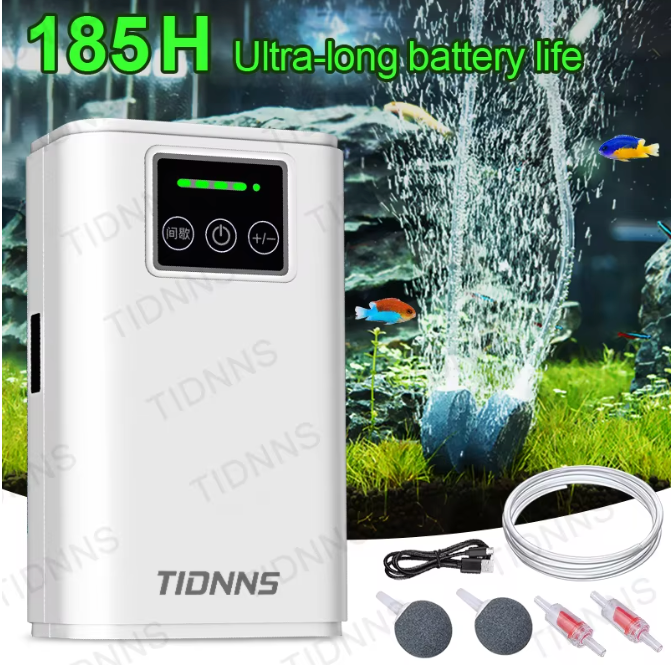 PREMIUM DUAL PORT RECHARGABLE BACKUP MULTIUSE AQUARIUM AIR PUMP
