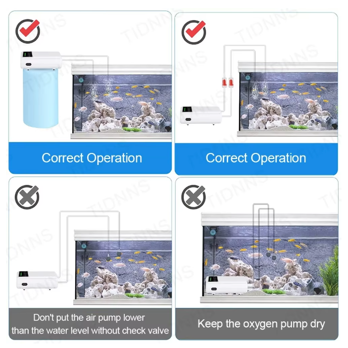 PREMIUM DUAL PORT RECHARGABLE BACKUP MULTIUSE AQUARIUM AIR PUMP